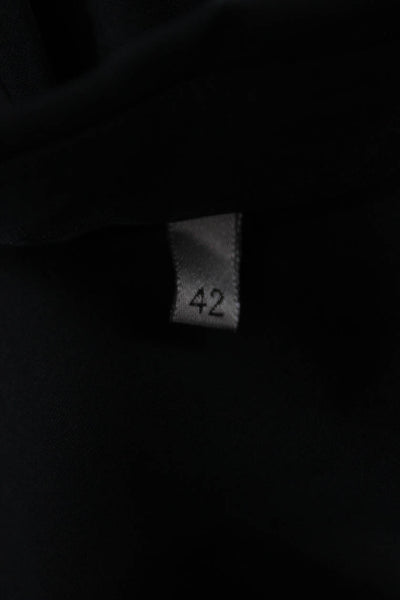 Dior Mens Button Down Shirt Black Cotton Long Sleeve Collared Size L