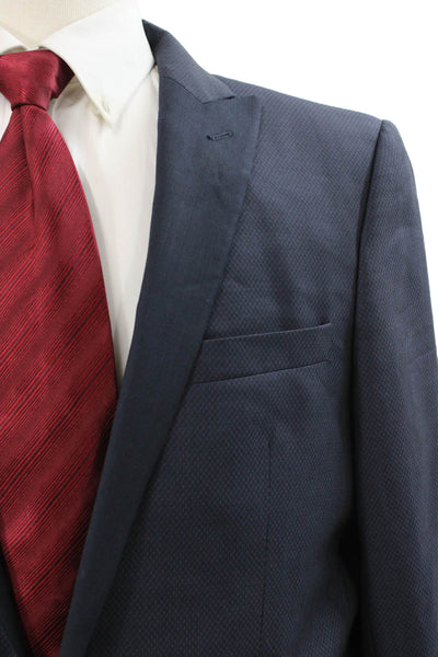 Ermenegildo Zegna Mens Gray Striped Wool Blazer Size 52