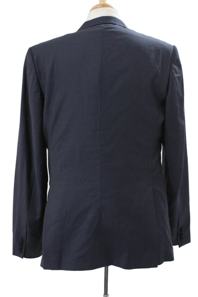 John Varvatos Star USA Mens Blazer Blue Wool Geometric Size 42
