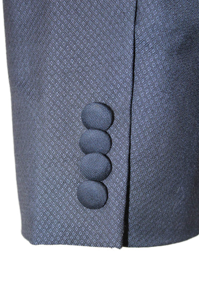 John Varvatos Star USA Mens Blazer Blue Wool Geometric Size 42