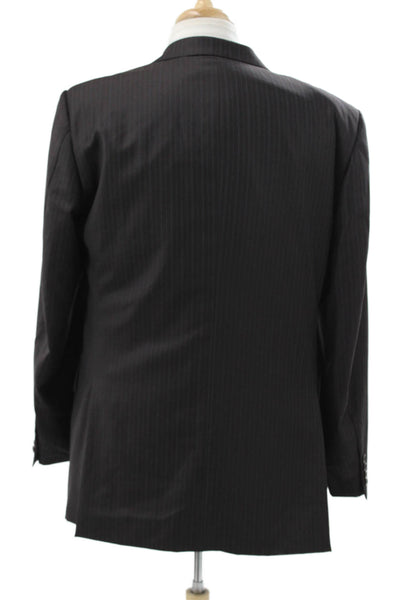 Ermenegildo Zegna Mens Gray Striped Wool Blazer Size 52