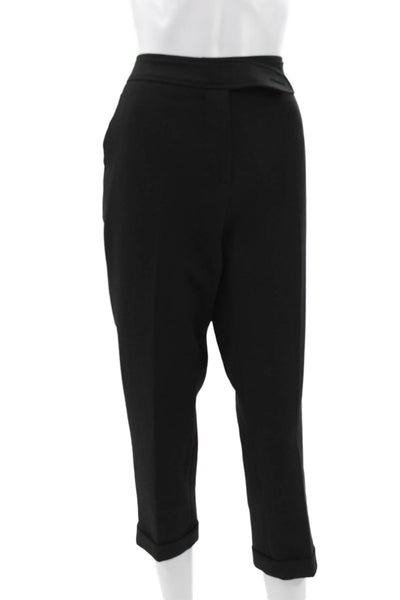 Gerard Darel Womens Cropped Black Polyester Button Pants Size 40