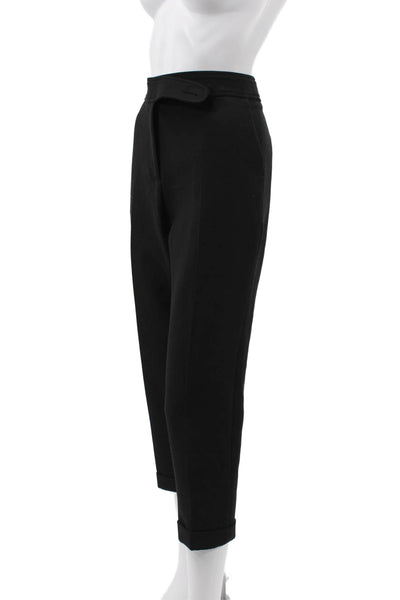 Gerard Darel Womens Cropped Black Polyester Button Pants Size 40