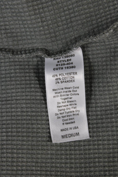 Project Social T Womens Basic Tee Gray Mock Neck Long Sleeve Size M