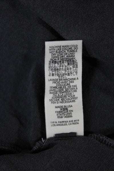 The Great Women Basic Cotton Crew Neck Short Sleeve T-Shirt Gray Size 0