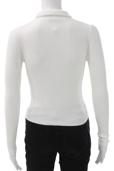 Zara Women White Turtleneck Pullover Sweater Long Sleeve Size S