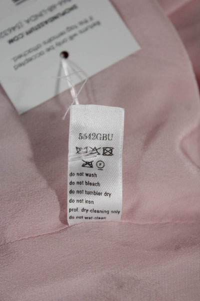 Carolina Herrera Women Sheath Dress Pink Geometric Boat Neck 3/4 Sleeve Size 6