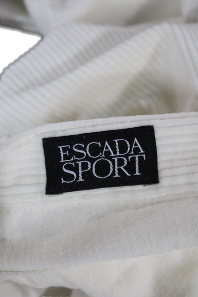 Escada Sport Womens White Cotton Pants Size 36