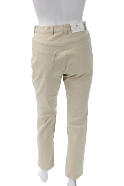 Escada Women Chino Pants Beige Cotton Button Closure Size 36