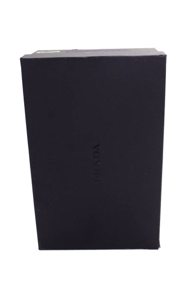 Prada Womens Leather Slide On Classic Pumps Navy Blue Size 38 8