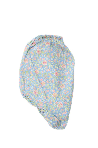 Bonpoint Girls Elastic Waistband Floral Printed Bottoms Blue Cotton 6 Months