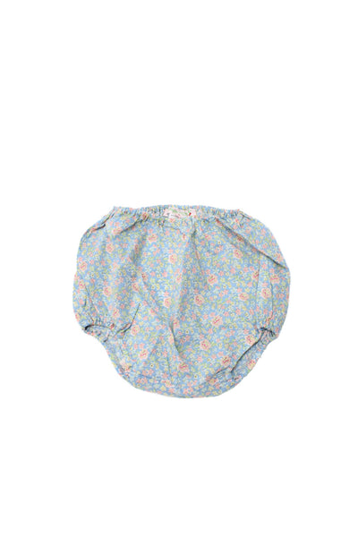 Bonpoint Girls Elastic Waistband Floral Printed Bottoms Blue Cotton 6 Months