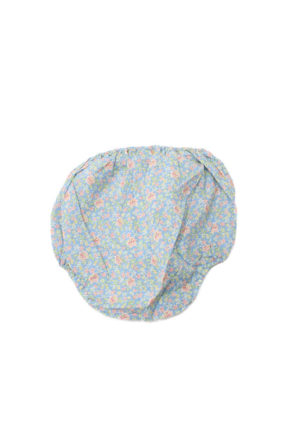 Bonpoint Girls Elastic Waistband Floral Printed Bottoms Blue Cotton 6 Months