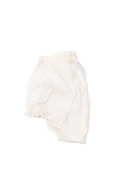Bonpoint Girls Elastic Waistband Silk Bottoms White Size 6 Months