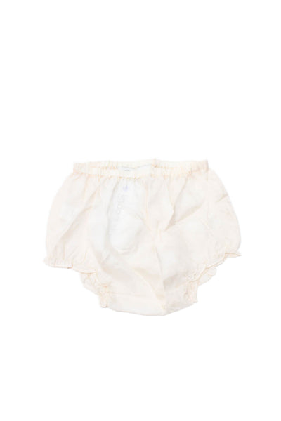Bonpoint Girls Elastic Waistband Silk Bottoms White Size 6 Months