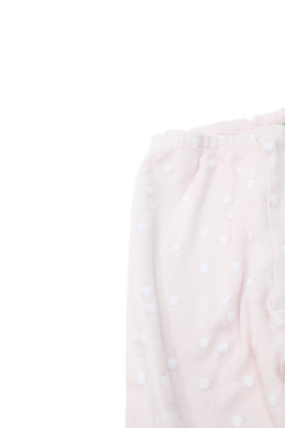 Bonpoint Girls Elastic Waistband Polka Dot Knit Pants Pink Cotton Size 6M