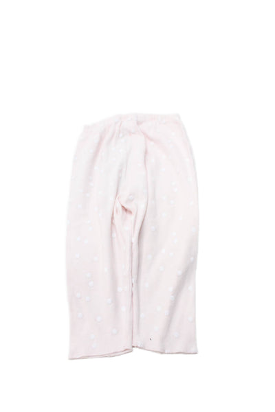 Bonpoint Girls Elastic Waistband Polka Dot Knit Pants Pink Cotton Size 6M