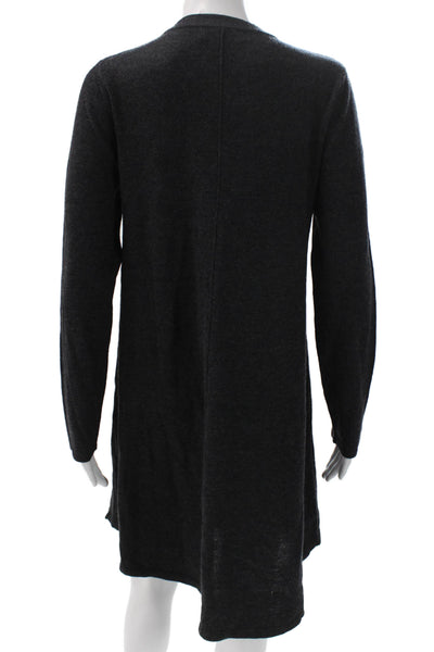 Repeat Womens Sweater Dress Gray Wool Long Sleeve Knee Length Size M