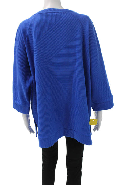 Tribal Womens Basic Geometric Crew Neck 3/4 Sleeve Polyester Tunic Size XS