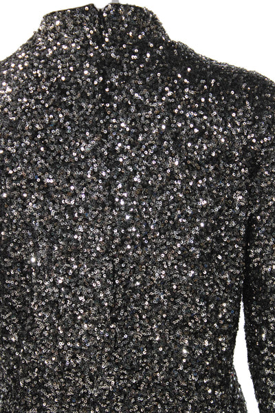 Insight Womens Blouse Black High Neck Long Sleeve Polyester Size XS