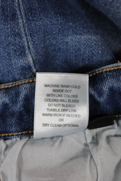 Flying Monkey Womens Blue Straight Jeans High Rise Cotton Blend Size 24