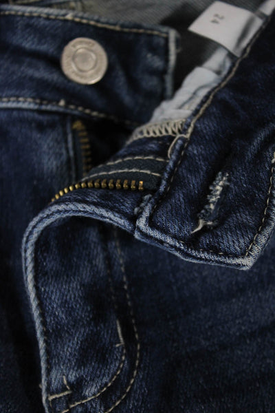 Vervet Women Flared Blue High Rise Button Jeans Cotton Blend Size 24