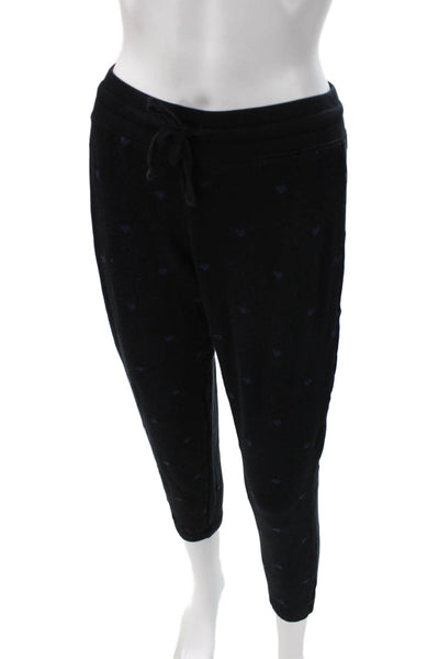 Splendid Womens Black Spotted Cotton Blend Jogger Pants Drawstring Size XS