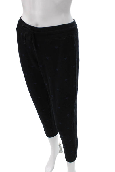Splendid Womens Black Spotted Cotton Blend Jogger Pants Drawstring Size XS