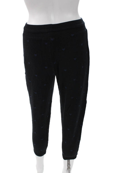 Splendid Womens Black Spotted Cotton Blend Jogger Pants Drawstring Size XS