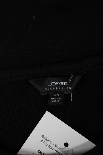 Joes Womens Basic Black Cotton Long Sleeve T-Shirt Round Neck Size XS