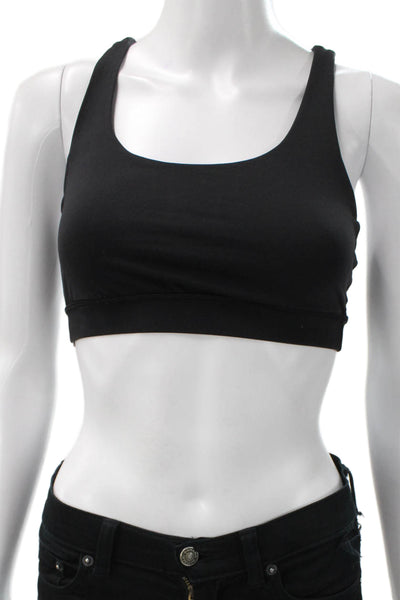 Lululemon Womens Strappy Back Sports Bra Solid Black Size 6