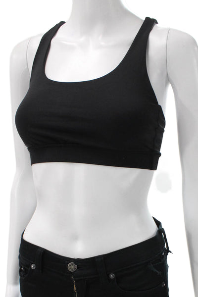 Lululemon Womens Strappy Back Sports Bra Solid Black Size 6