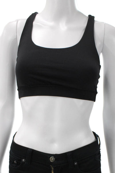 Lululemon Womens Strappy Racerback Sports Bra Solid Black Size 6