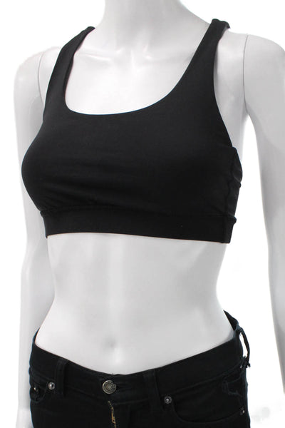 Lululemon Womens Strappy Racerback Sports Bra Solid Black Size 6
