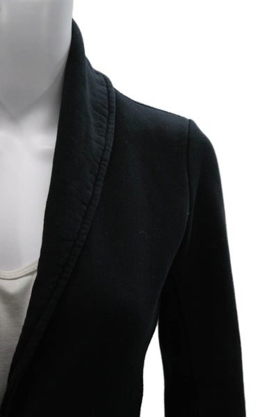 Standard James Perse Womens Black Cotton Blazer Long Sleeve Button Size 1