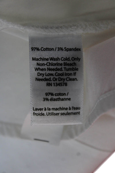 Vineyard Vines Womens Collared Cotton Button-Up White Longsleeve Size 10