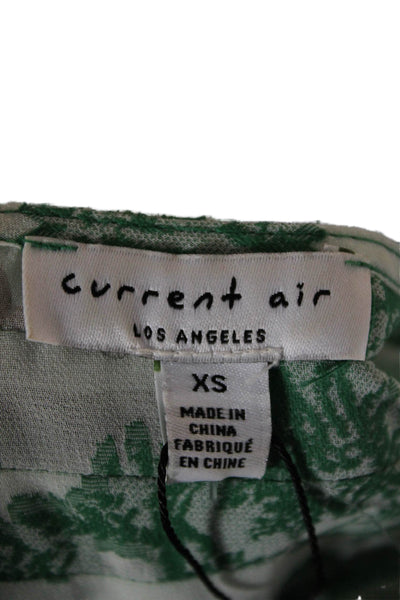 Current Air Womens White Animal Print Fit & Flare Midi Dress Size XS