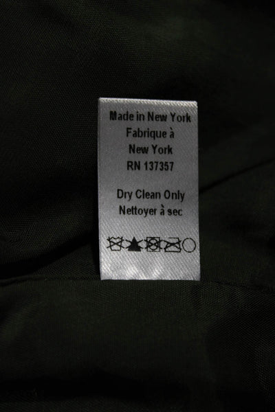 Marissa Webb Women A-Line Green Cotton Skirt Knee Length Zip Size 0