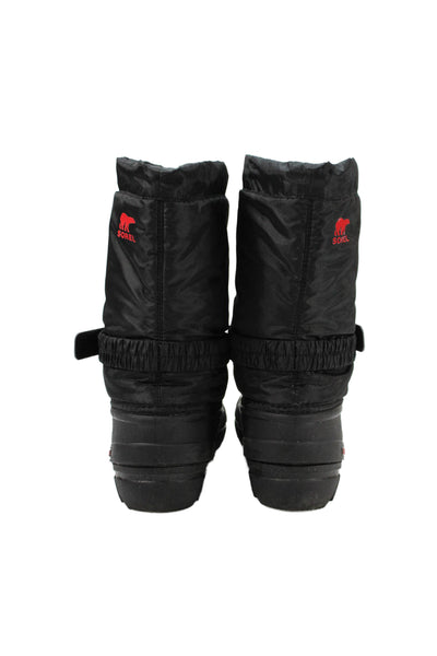 Sorel Womens Insulated Flurry Snow Ankle Boots Black Red Size 6