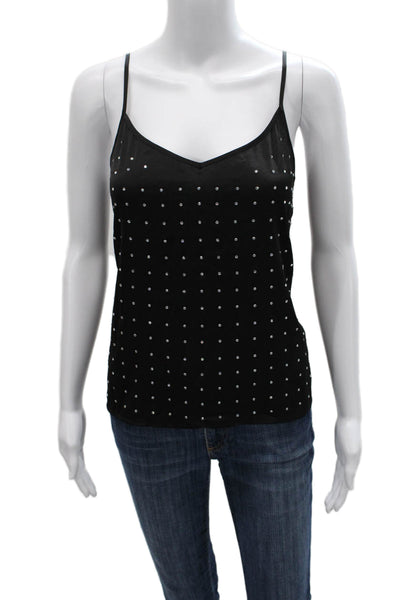 Generation Love Women V-Neck Camisole Black Polyester Sleeveless Size M