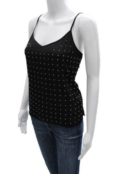 Generation Love Women V-Neck Camisole Black Polyester Sleeveless Size M