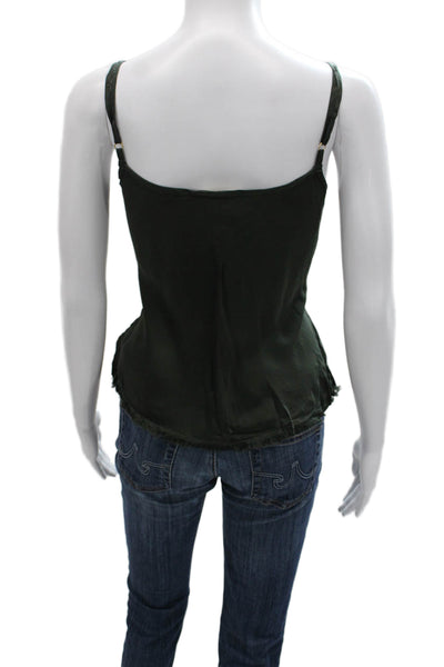 Nation LTD Womens Viscose V-Neck Sleeveless Tank Green Size L