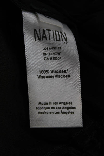 Nation LTD Womens Viscose V-Neck Sleeveless Tank Green Size L