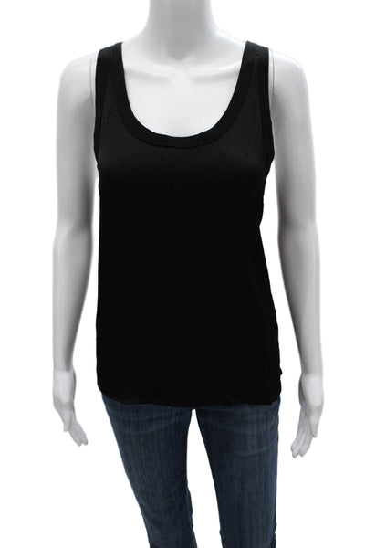 Nation LTD Womens Black Viscose Scoop Neck Sleeveless Basic Tank Size L