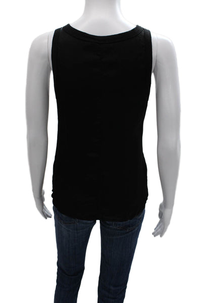 Nation LTD Womens Black Viscose Scoop Neck Sleeveless Basic Tank Size L