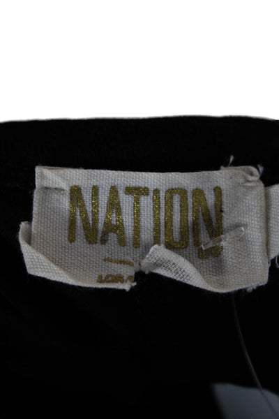 Nation LTD Womens Black Viscose Scoop Neck Sleeveless Basic Tank Size L