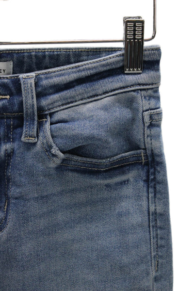 Flying Monkey Womens Straight Jeans Blue Mid Rise Cotton Blend Zip Size 25