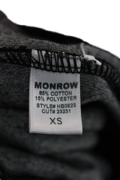 Monrow Womens Black Cotton Pull On Sweatpants Inseam 25 Size XS