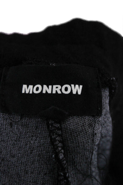 Monrow Womens Black Cotton Pull On Sweatpants Inseam 25 Size XS