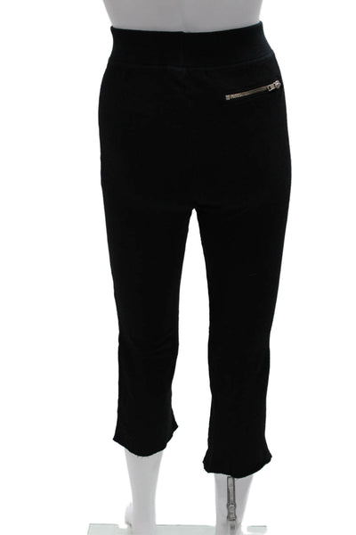 Philanthropy Womens Capri Pants Black Cotton Pull On Inseam 25 Size M